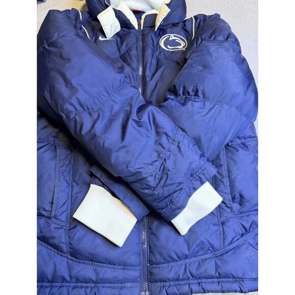 Nike Penn State Puffer Down Filled, Removable Hood Coat Jacket Nittany Lion Sz M - Picture 9 of 16